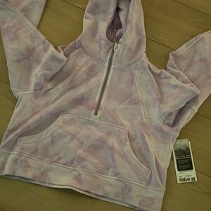 Lululemon Scuba Half Zip Cropped Hoodie Purple Tie Dye Size Xs, S